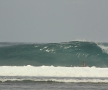 surfing in krui Daniel Howard on a below sea level soon-pit